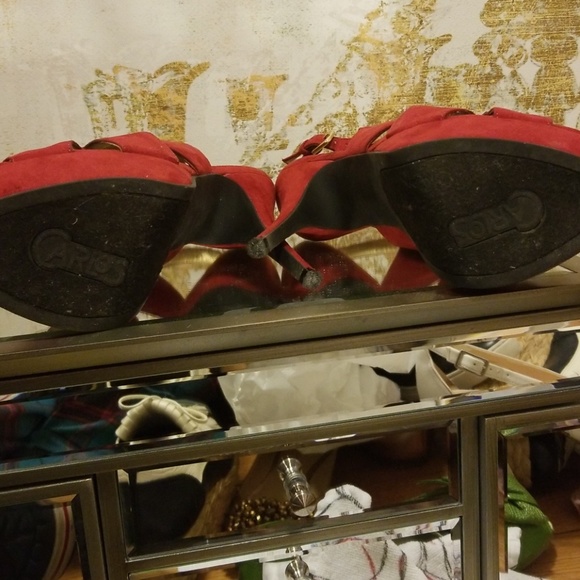 Rare Carlos Santana Romantica Red slingback sz 7.5 - Picture 5 of 5